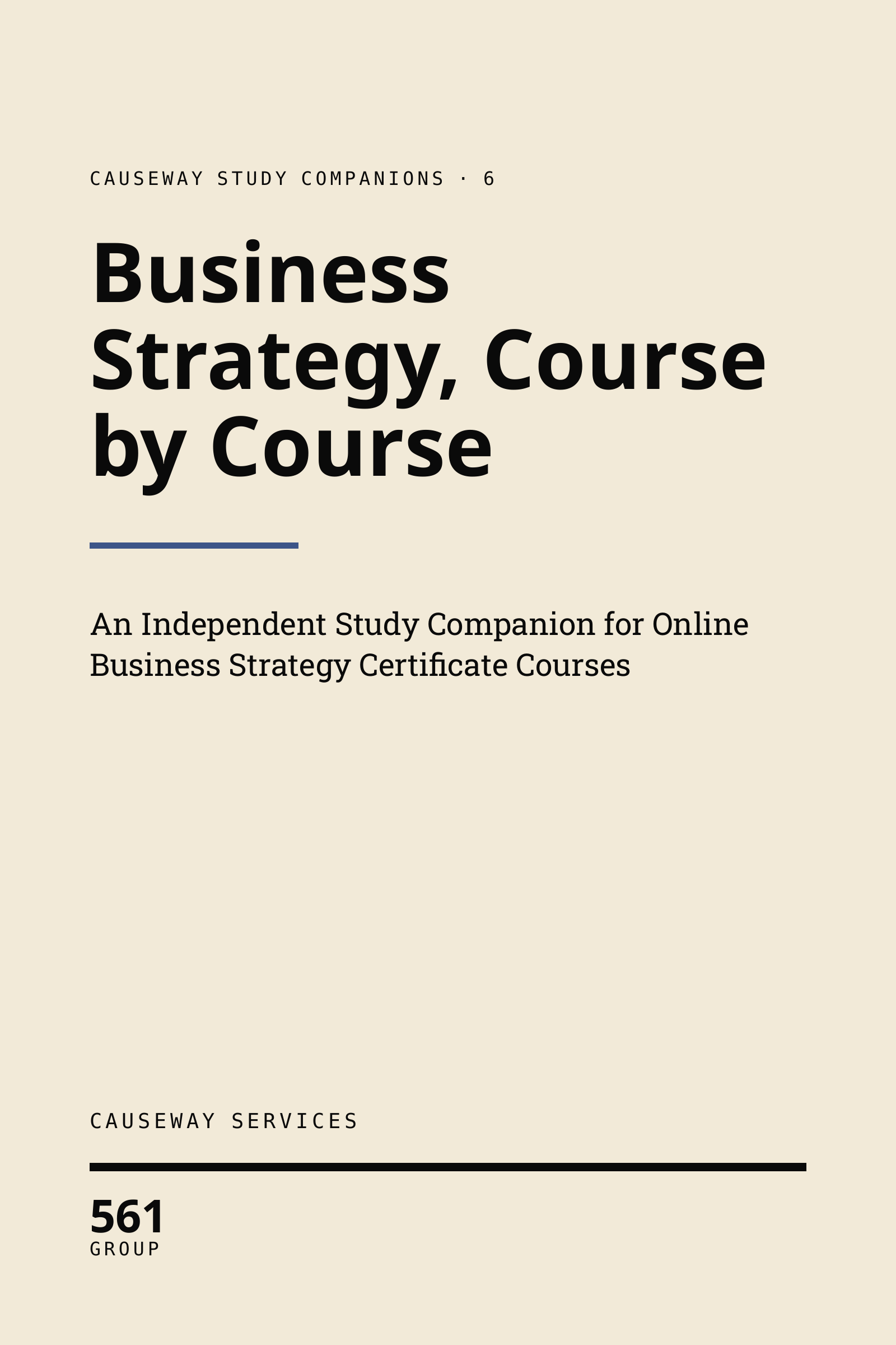 Cover of Business Strategy, Course by Course