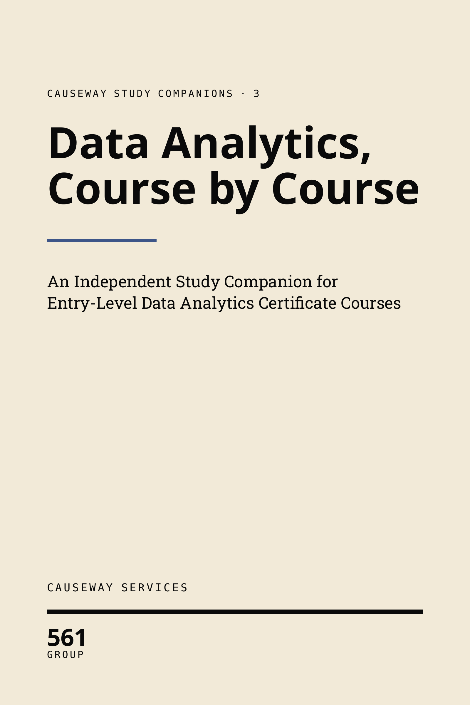 Cover of Data Analytics, Course by Course
